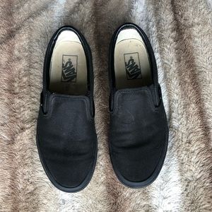 Vans Black Slip Ons